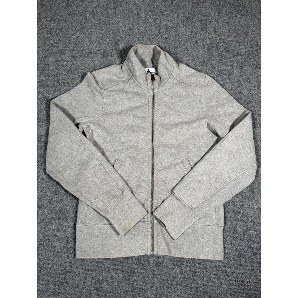 American Giant Moto Full Zip Sweatshirt Jacket Mens Small Gray Heavyweight USA